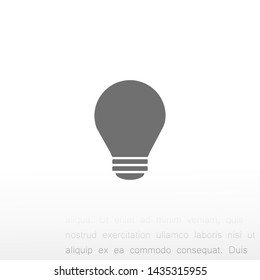 bulb vector icon 10 eps , Lorem ipsum Flat design