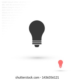 bulb vector icon 10 eps , Lorem ipsum Flat design