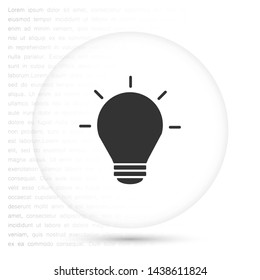 bulb vector icon 10 eps , Lorem ipsum Flat design