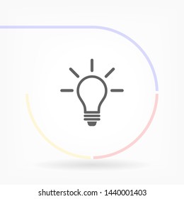 bulb vector icon 10 eps , Lorem ipsum Flat design