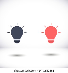 bulb vector icon 10 eps , Lorem ipsum Flat design