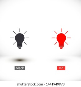 bulb vector icon 10 eps , Lorem ipsum Flat design