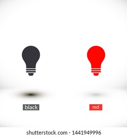 bulb vector icon 10 eps , Lorem ipsum Flat design