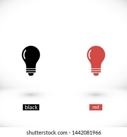 bulb vector icon 10 eps , Lorem ipsum Flat design