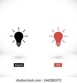 bulb vector icon 10 eps , Lorem ipsum Flat design