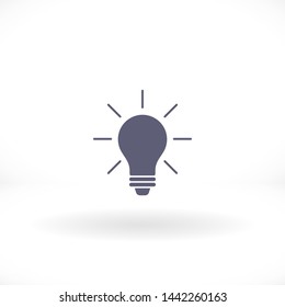 bulb vector icon 10 eps , Lorem ipsum Flat design
