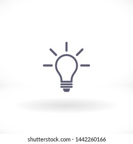 bulb vector icon 10 eps , Lorem ipsum Flat design