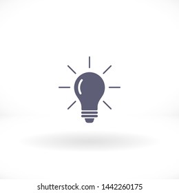 bulb vector icon 10 eps , Lorem ipsum Flat design