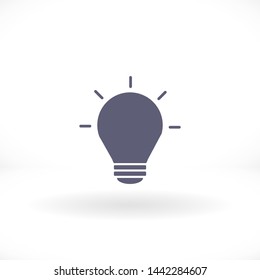bulb vector icon 10 eps , Lorem ipsum Flat design
