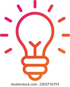 Ilustración de diseño de iconos de vectores de bombilla