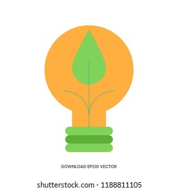 Bulb vector icon, eco symbol