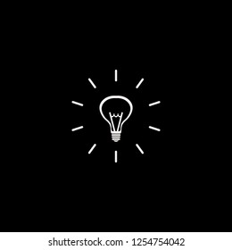 bulb vector icon. flat bulb design. bulb illustration for graphic 