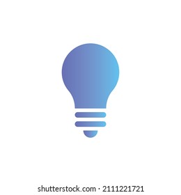Bulb vector icon with gradient