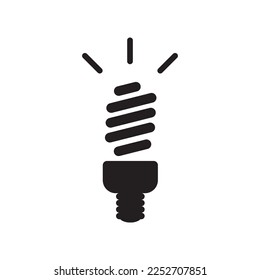 Bulb vector icon. Idea flat sign design. Bulb lamp symbol pictogram. Bulb icon