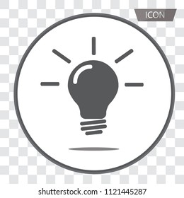 Bulb vector icon, Idea sign.thinking concept, Idea symbols isolated on transparent background.Bulb vector icon, Idea sign.thinking concept, Idea symbols isolated on transparent background.