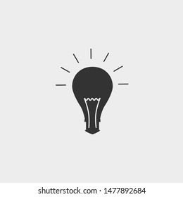 bulb vector icon illustration design grey background