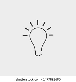bulb vector icon illustration design grey background