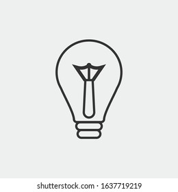 Bulb vector icon illustration sign