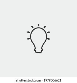 Bulb vector icon illustration sign