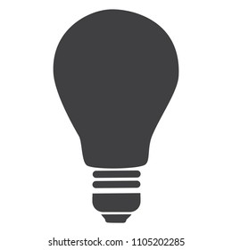 Bulb vector icon isolated. Lamp sign, symbol. Idea