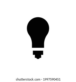 Bulb-Vektorsymbol einzeln auf weißem Hintergrund