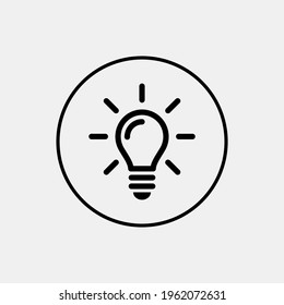 Bulb vector icon, lamp symbol. Modern flat vector illustration for website or mobile app. Idea or inspiration symbol. Editable vector