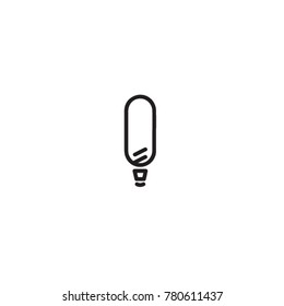 Bulb vector icon. Light line illustration