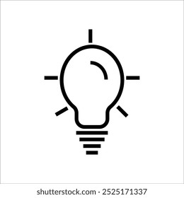 bulb vector icon line template