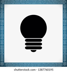 bulb  vector icon  , lorem ipsum Flat design