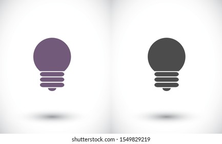 bulb vector icon , lorem ipsum Flat design