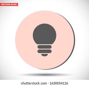 bulb vector icon , lorem ipsum Flat design