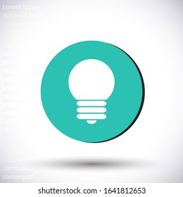 bulb  vector icon  , lorem ipsum Flat design
