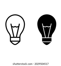 Bulb vector icon set. lighting illustration sign collection. light symbol or logo.