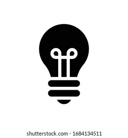 bulb Vector icon Solid style. EPS 10
