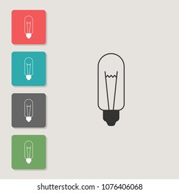 Bulb - vector icon. Symbol for web, infographics, print design and mobile UX/UI kit. Vector illustration, EPS10.