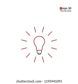 Bulb - vector icon. Symbol for web, infographics, print design and mobile UX/UI kit. Vector illustration, EPS10.