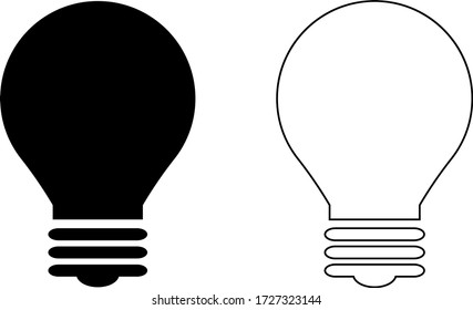 bulb vector icon,editable stroke vector illustration eps10