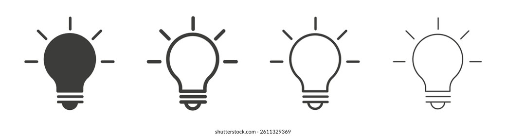 Bulb vector icons graphic pack