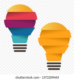 Bulb vector illustration 3d shades stripped can be used in presentation element