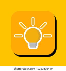 bulb vector illustration icon. bulb icon in two-dimensional shape. The concept of energy and electricity by using a bulb modern icon. bulb flat icon.