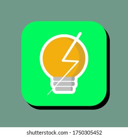 bulb vector illustration icon. bulb icon in two-dimensional shape. The concept of energy and electricity by using a bulb modern icon. bulb flat icon.