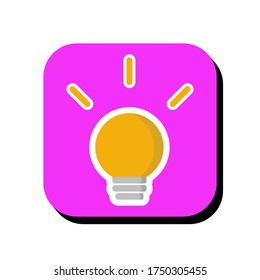 bulb vector illustration icon. bulb icon in two-dimensional shape. The concept of energy and electricity by using a bulb modern icon. bulb flat icon.