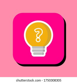bulb vector illustration icon. bulb icon in two-dimensional shape. The concept of creative and innovation by using a bulb modern icon. bulb flat icon.