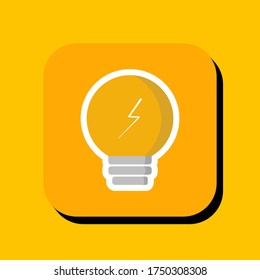 bulb vector illustration icon. bulb icon in two-dimensional shape. The concept of creative and innovation by using a bulb modern icon. bulb flat icon.