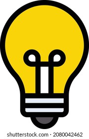 bulb vector illustration isolated on a transparent background. stroke vector icons for concept or web graphics.