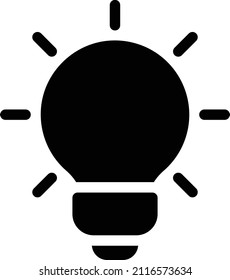 bombilla Ilustración vectorial en un fondo transparente. Símbolos de calidad premium. Icono vector glifos para concepto y diseño gráfico.