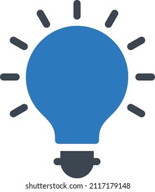 bombilla Ilustración vectorial en un fondo transparente. Símbolos de calidad premium. Icono vector glifos para concepto y diseño gráfico.