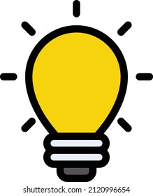 bombilla Ilustración vectorial en un fondo transparente. Símbolos de calidad premium. Icono vectorial de trazo para el concepto y diseño gráfico.