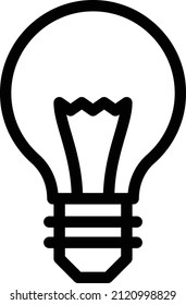 bulb Vector illustration on a transparent background. Premium quality symbols. Stroke  vector icon for concept and graphic design.
