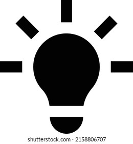 Bombilla Ilustración vectorial sobre un fondo transparente.Símbolos de calidad premium.Icono vector glifos para el diseño de concepto y gráfico. 
